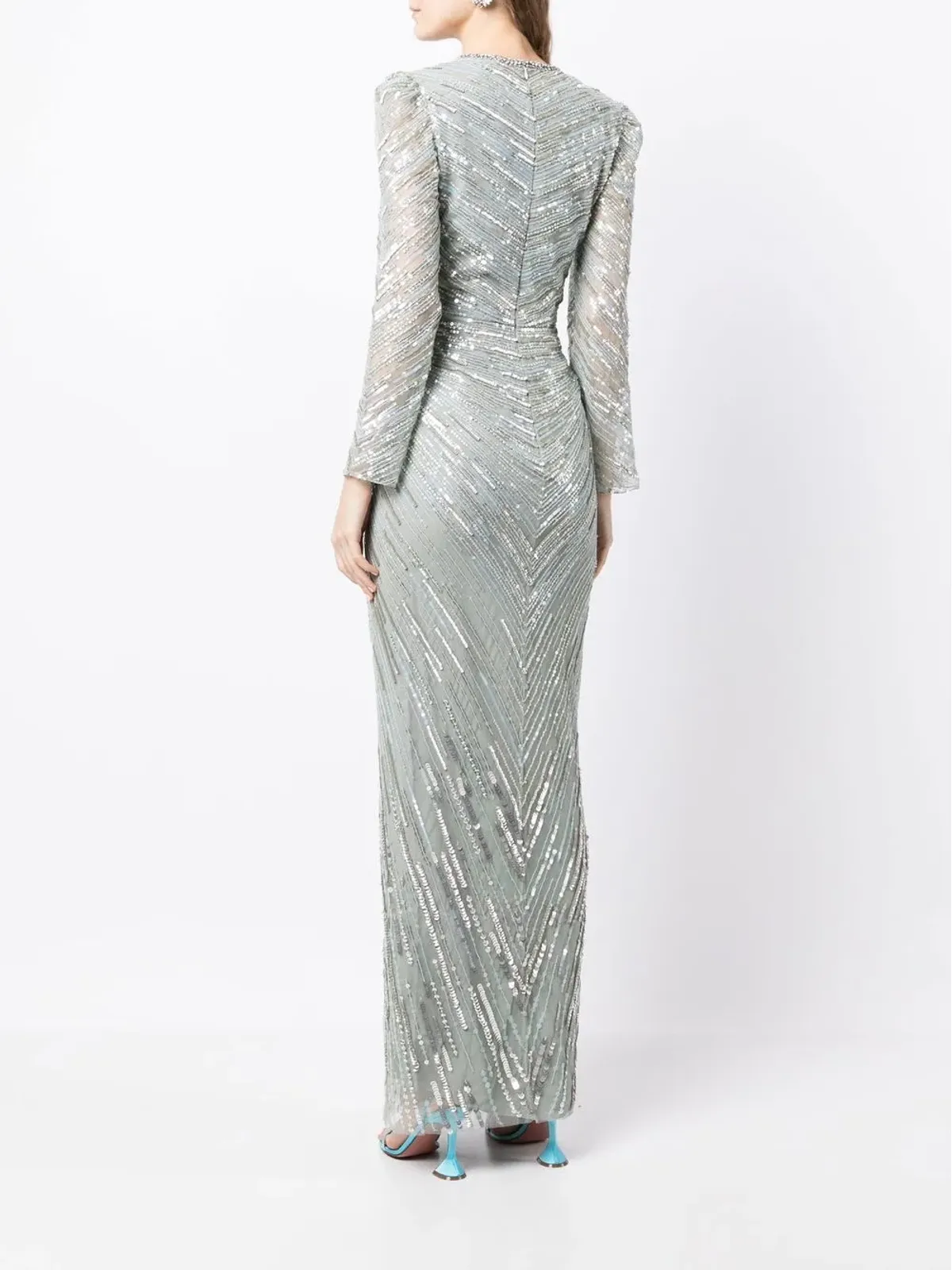 Jenny Packham ダーシー スパンコール装飾ドレス - グリーン - 画像4