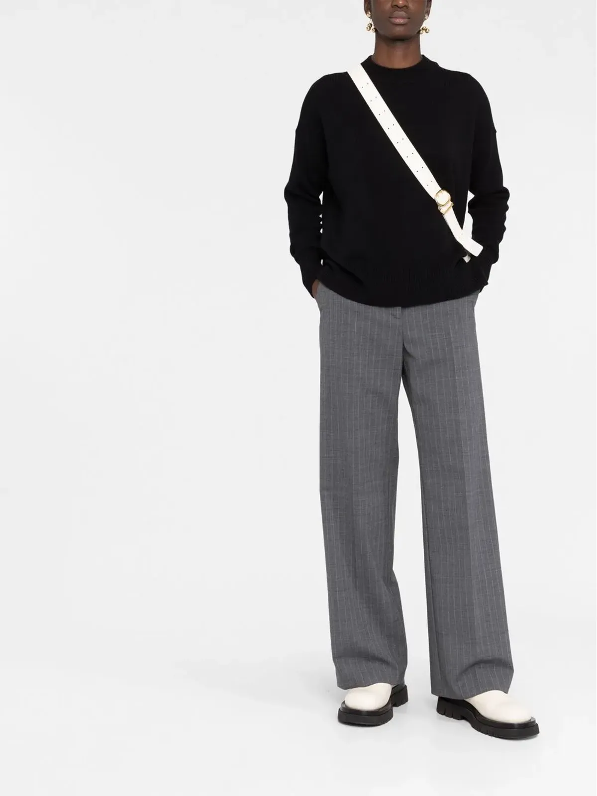 Jil Sander ロングスリーブ カシミヤ ジャンパー - ブラック - 画像2