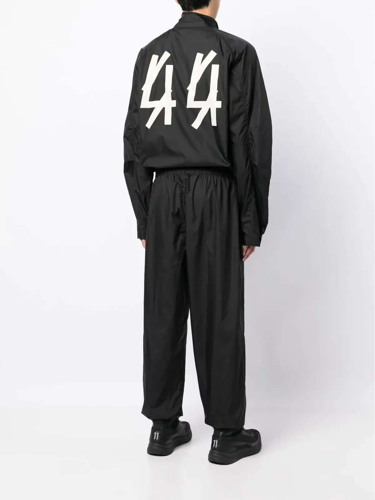 44 LABEL GROUP ロゴプリント ボンバージャケット - 画像4