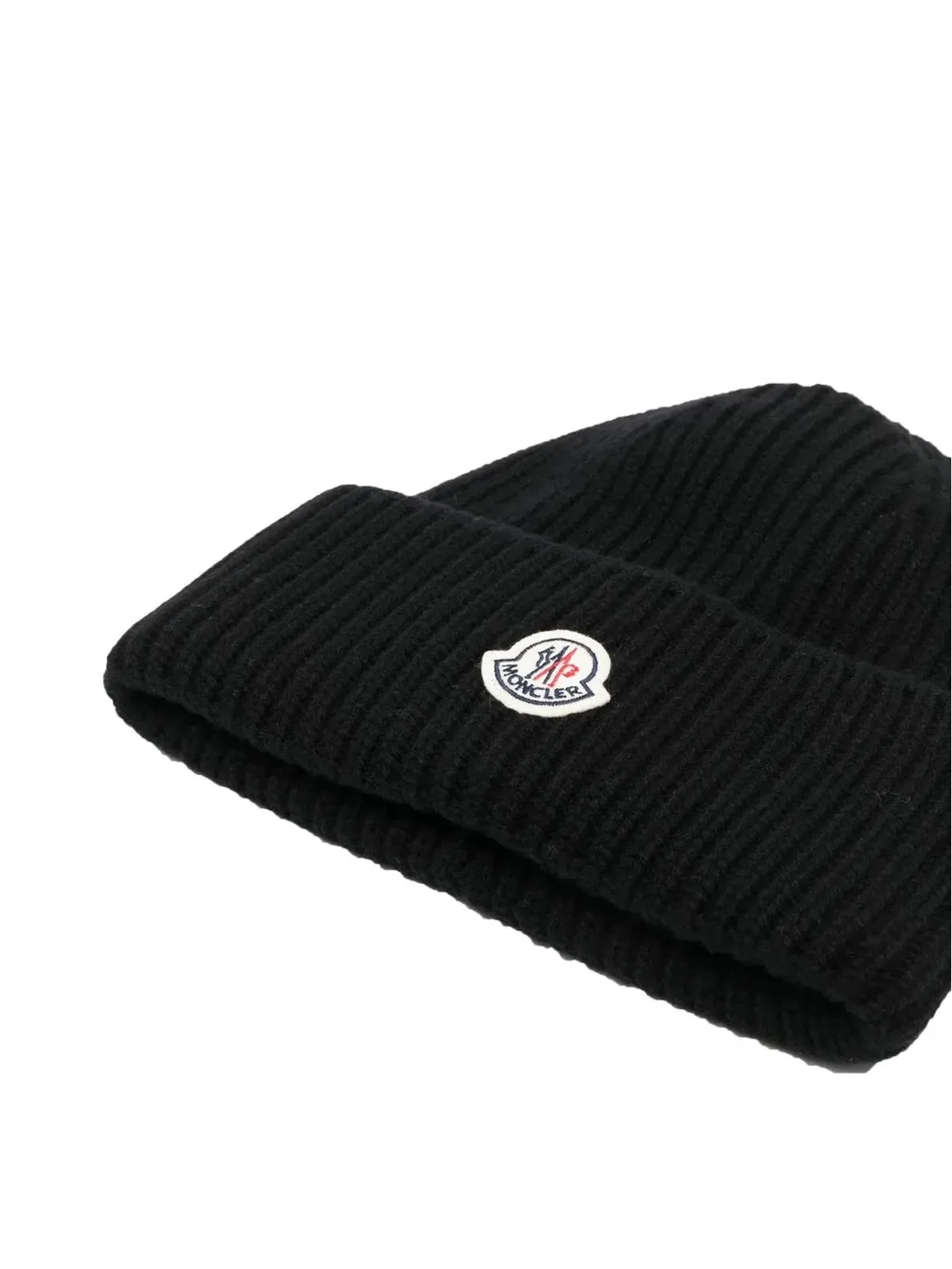 Moncler ロゴパッチ付きリブ編みビーニー - 画像2