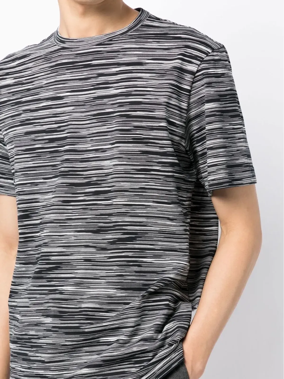 Missoni ストライプ柄半袖Tシャツ ブラック - 画像5