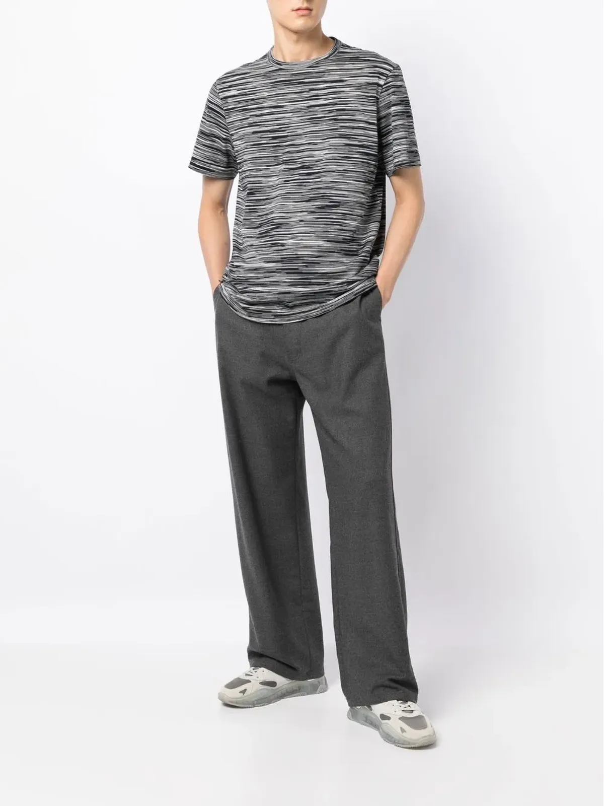 Missoni ストライプ柄半袖Tシャツ ブラック - 画像2