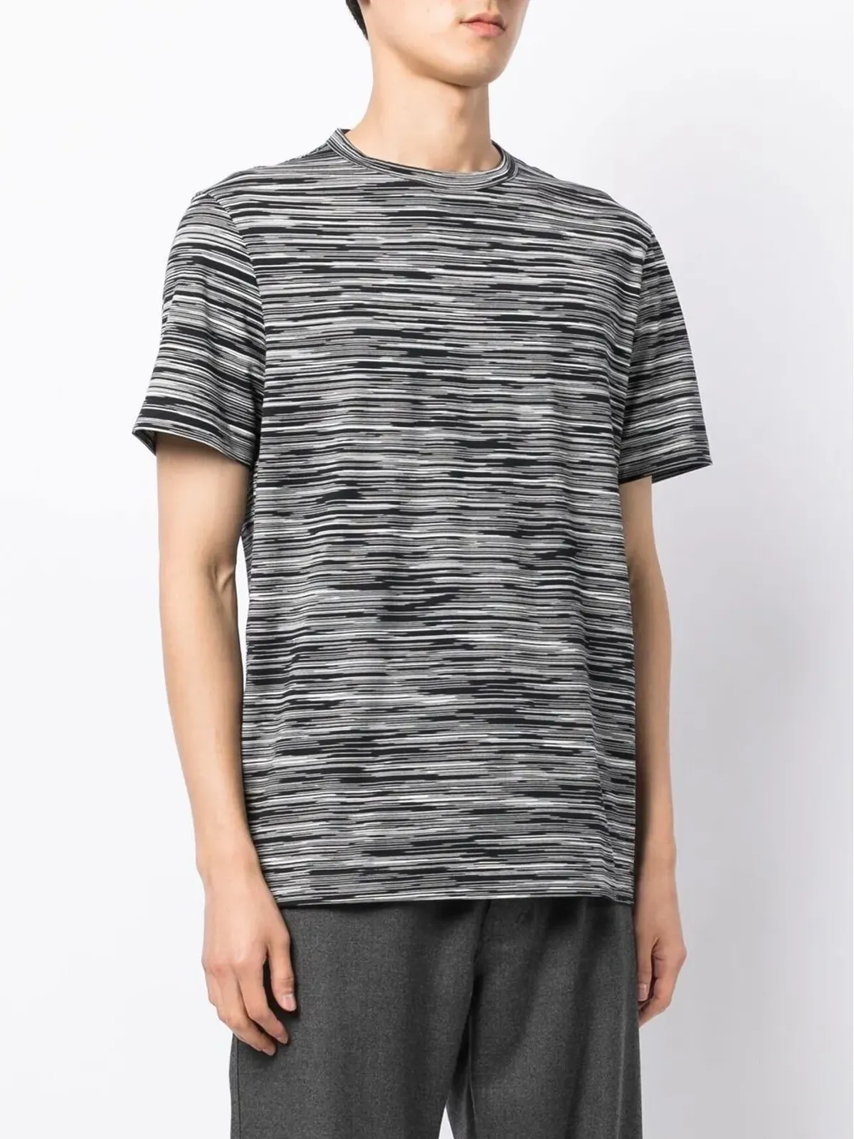Missoni ストライプ柄半袖Tシャツ ブラック - 画像3
