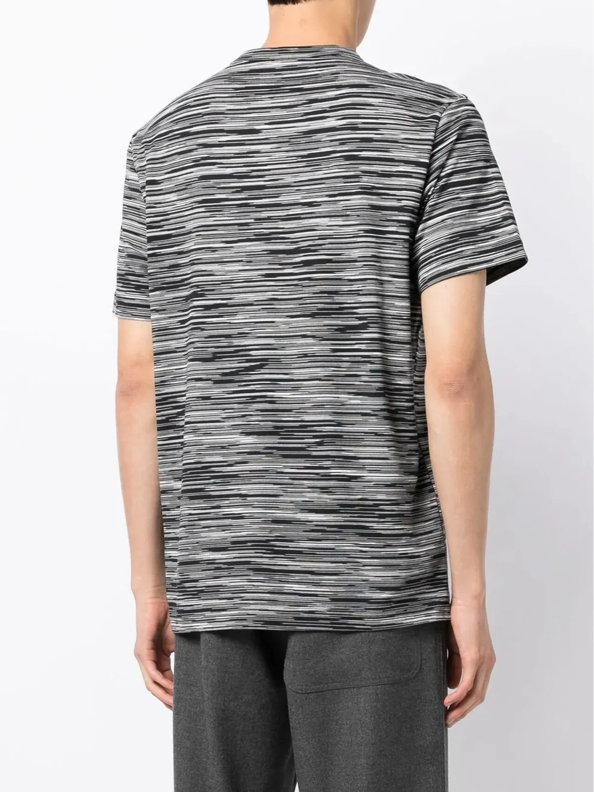 Missoni ストライプ柄半袖Tシャツ ブラック - 画像4