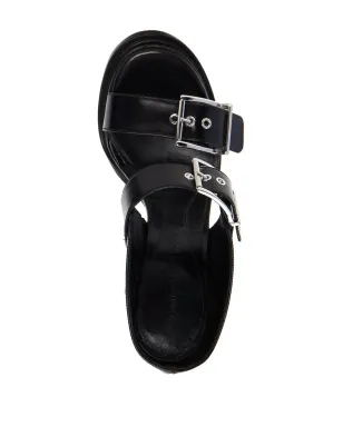 Alexander McQueen 120mm レザーサンダル（ブラック） - サムネイル4