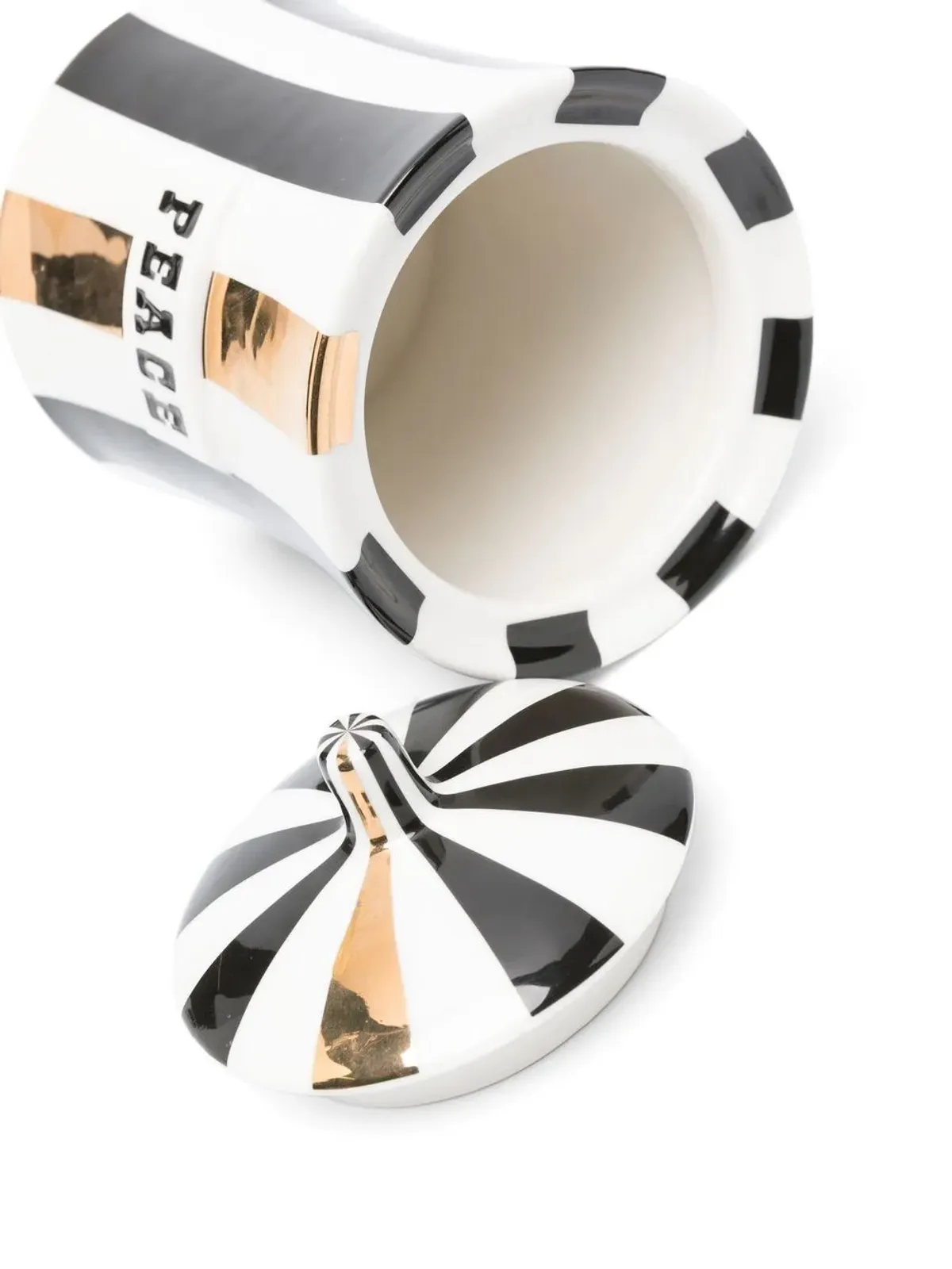 Jonathan Adler Peace striped canister - White - 画像3