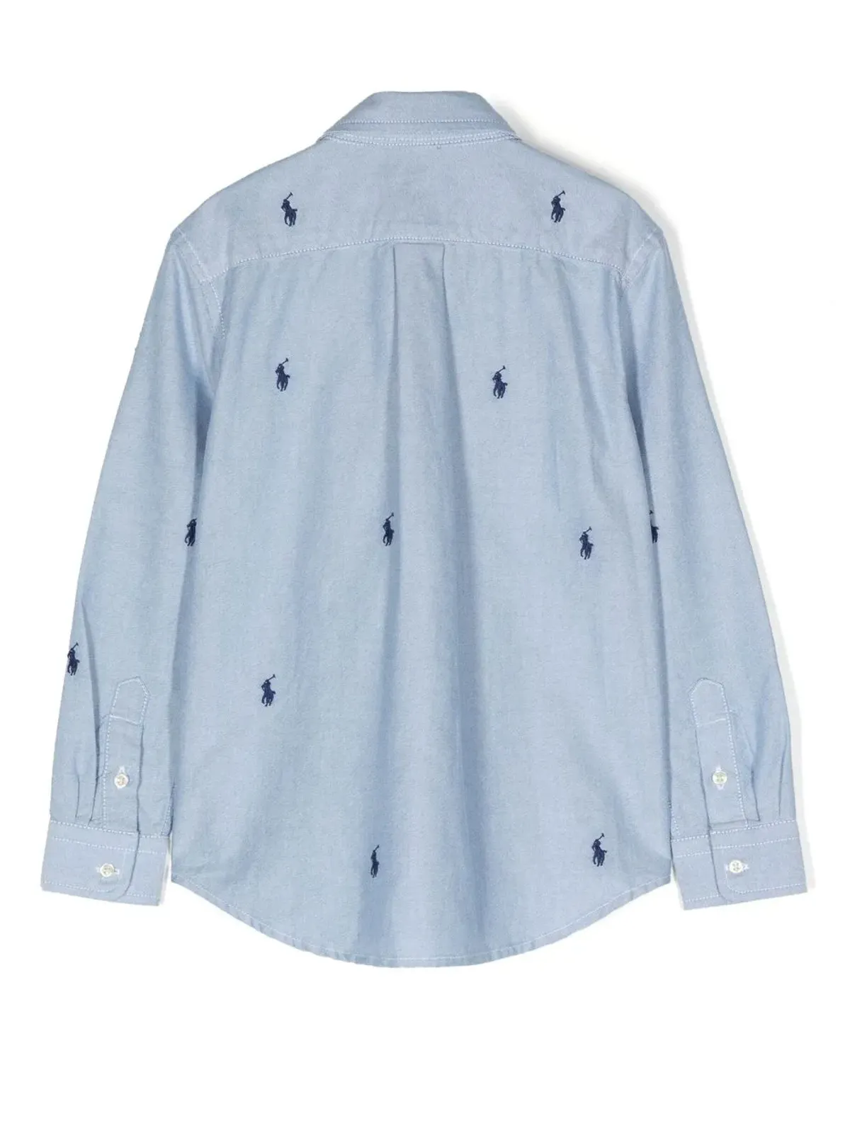 POLO RALPH LAUREN KIDS ポロポニー刺繍コットンシャツ - ブルー - 画像2