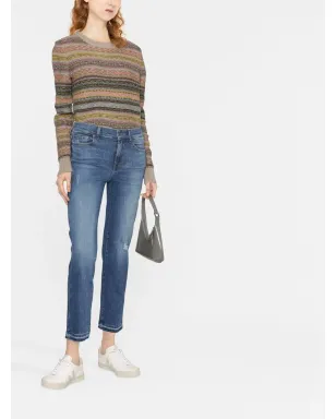 7 For All Mankind ダメージ加工 ミッドライズ クロップドジーンズ - サムネイル2