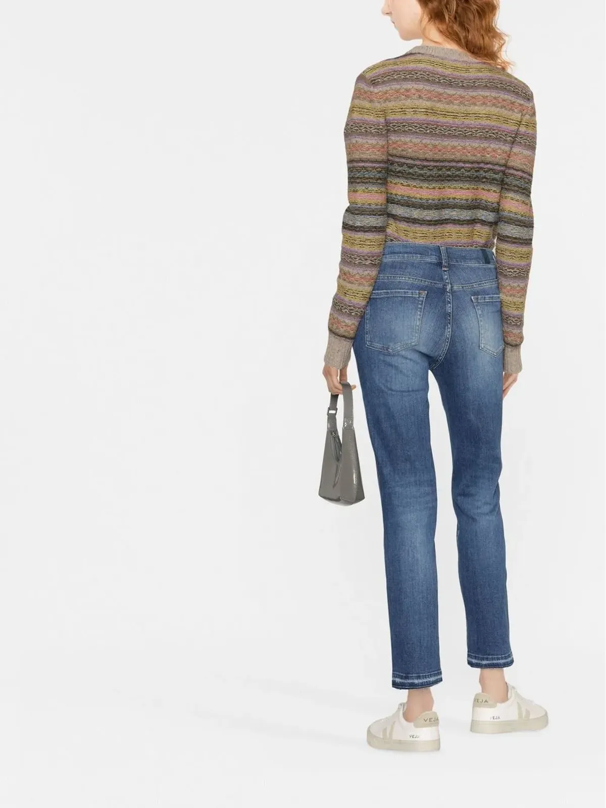 7 For All Mankind ダメージ加工 ミッドライズ クロップドジーンズ - 画像3