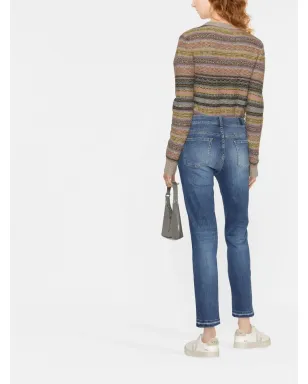 7 For All Mankind ダメージ加工 ミッドライズ クロップドジーンズ - サムネイル3