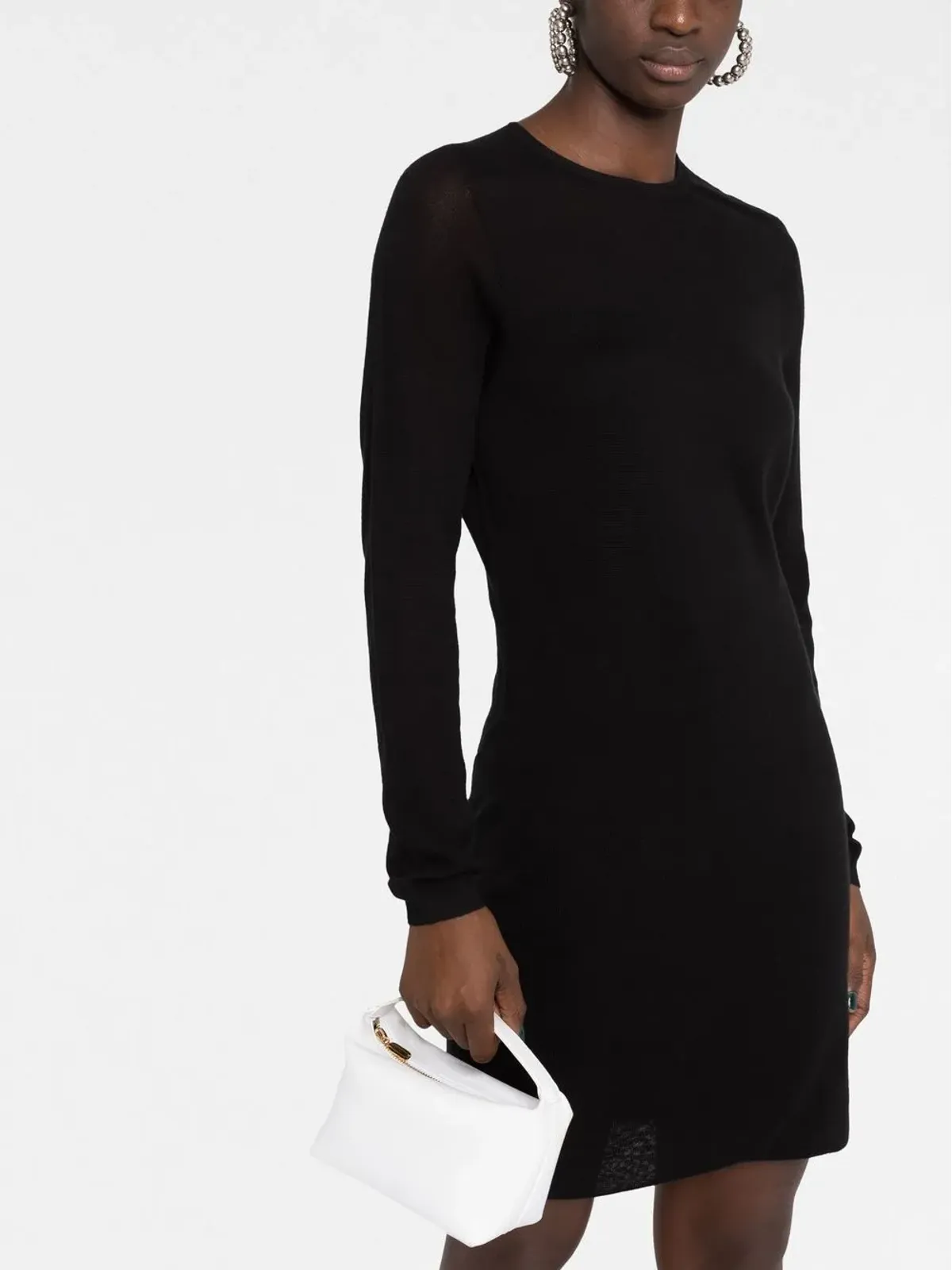 Calvin Klein ロングスリーブ セーター ドレス - ブラック - 画像5
