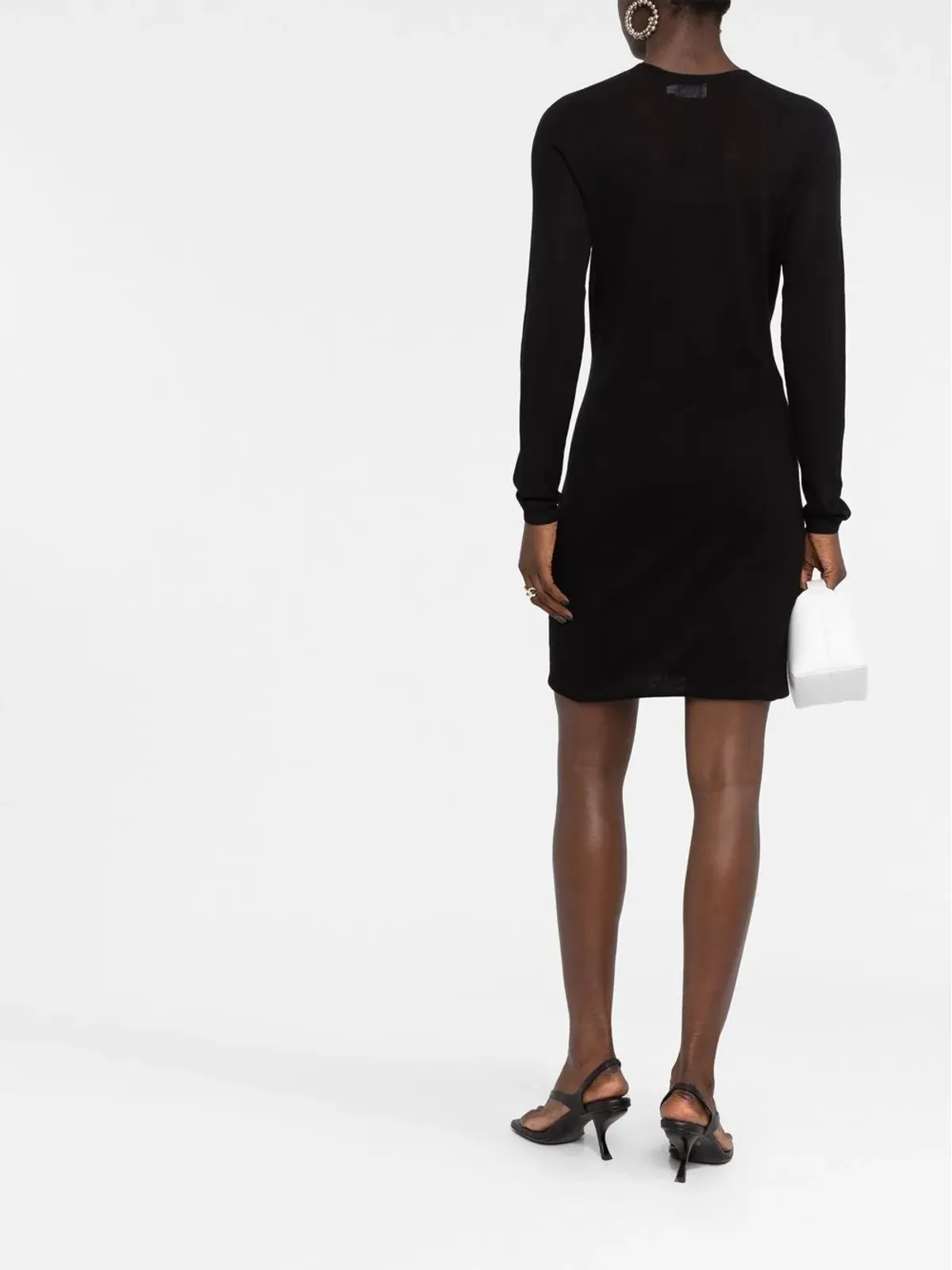 Calvin Klein ロングスリーブ セーター ドレス - ブラック - 画像4