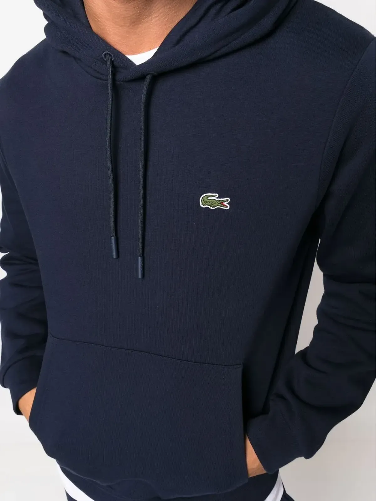 Lacoste ロゴパッチ フリース フーディー - 画像5