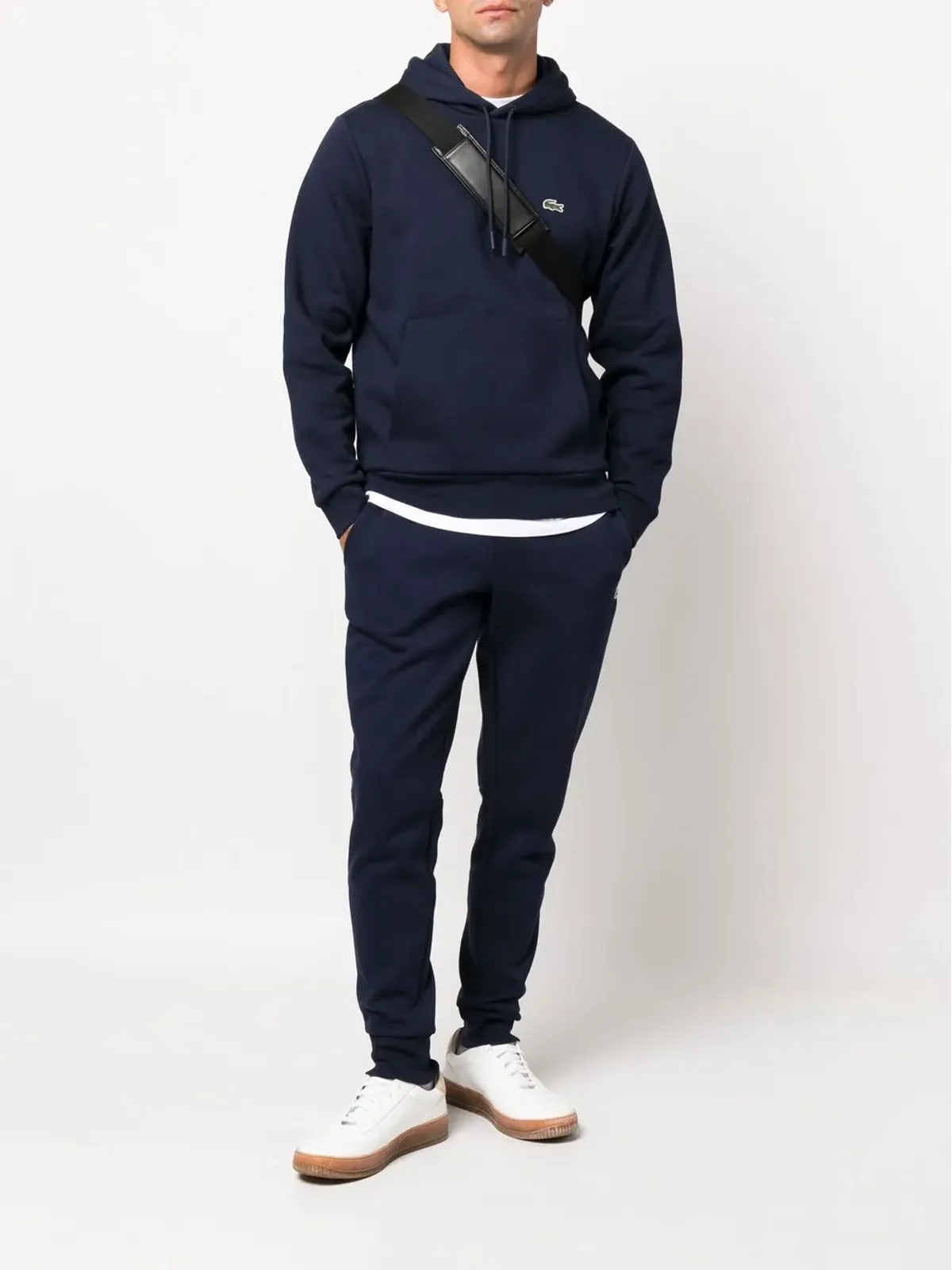 Lacoste ロゴパッチ フリース フーディー - 画像2