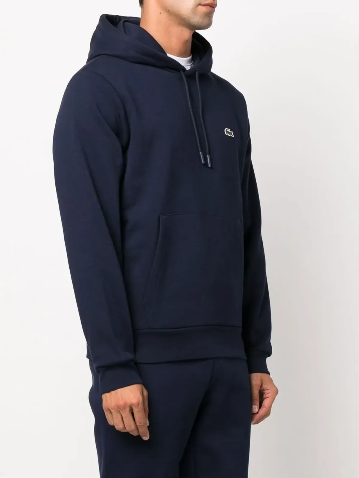 Lacoste ロゴパッチ フリース フーディー - 画像3