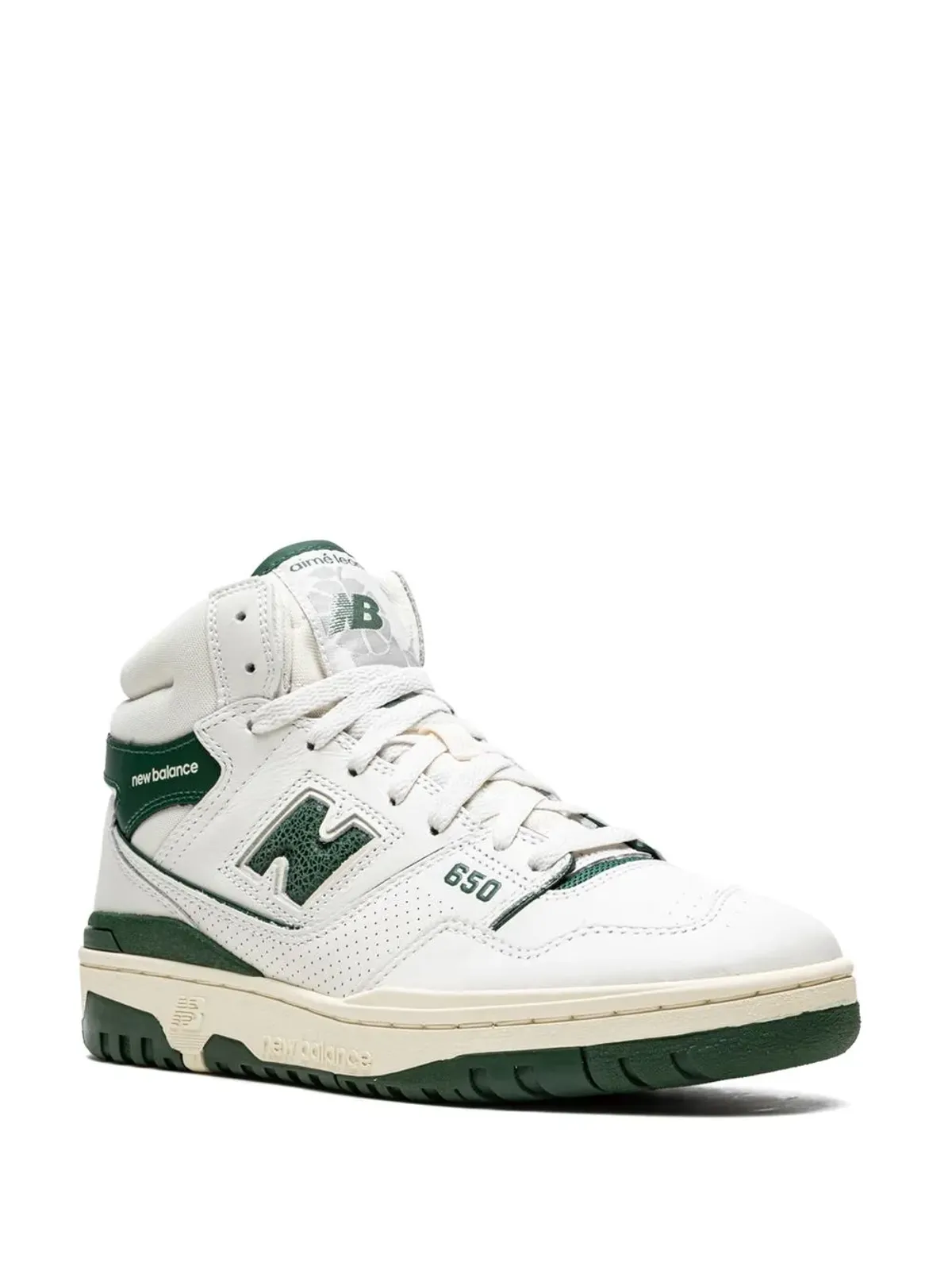 New Balance x Aime Leon Dore New Balance 650R ホワイト×グリーン スニーカー - 画像2