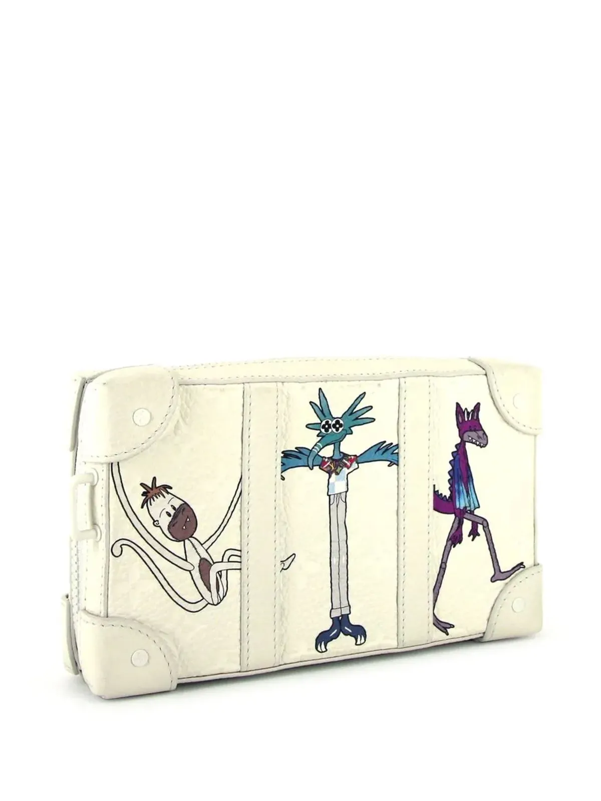 Louis Vuitton Pre-Owned グラフィックプリント ジップ付き ソフトトランク - ホワイト - 画像3
