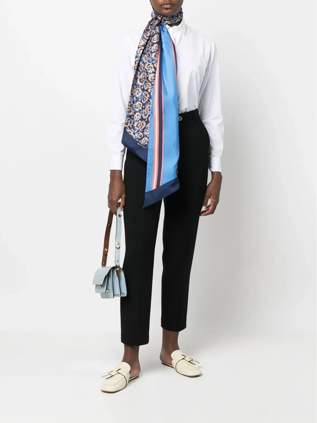 Ferragamo クロップド テーパードパンツ - ブラック - 画像2