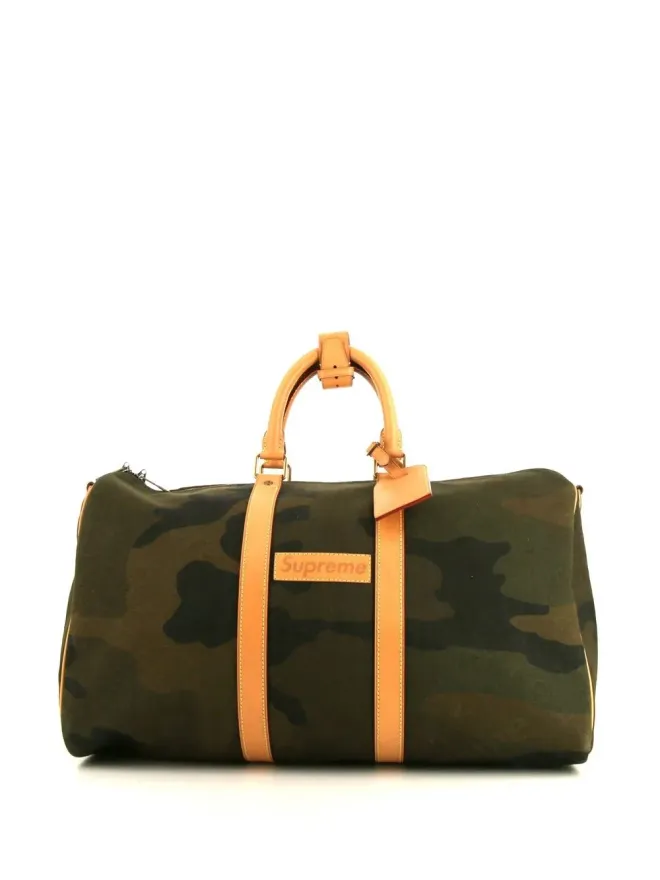 Louis Vuitton Pre-Owned Louis Vuitton Pre-Owned Keepall トラベルバッグ Supreme 2017 コラボ - グリーンの商品画像