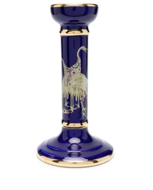 ETRO HOME 鳥柄セラミックキャンドルホルダー ブルー - サムネイル1