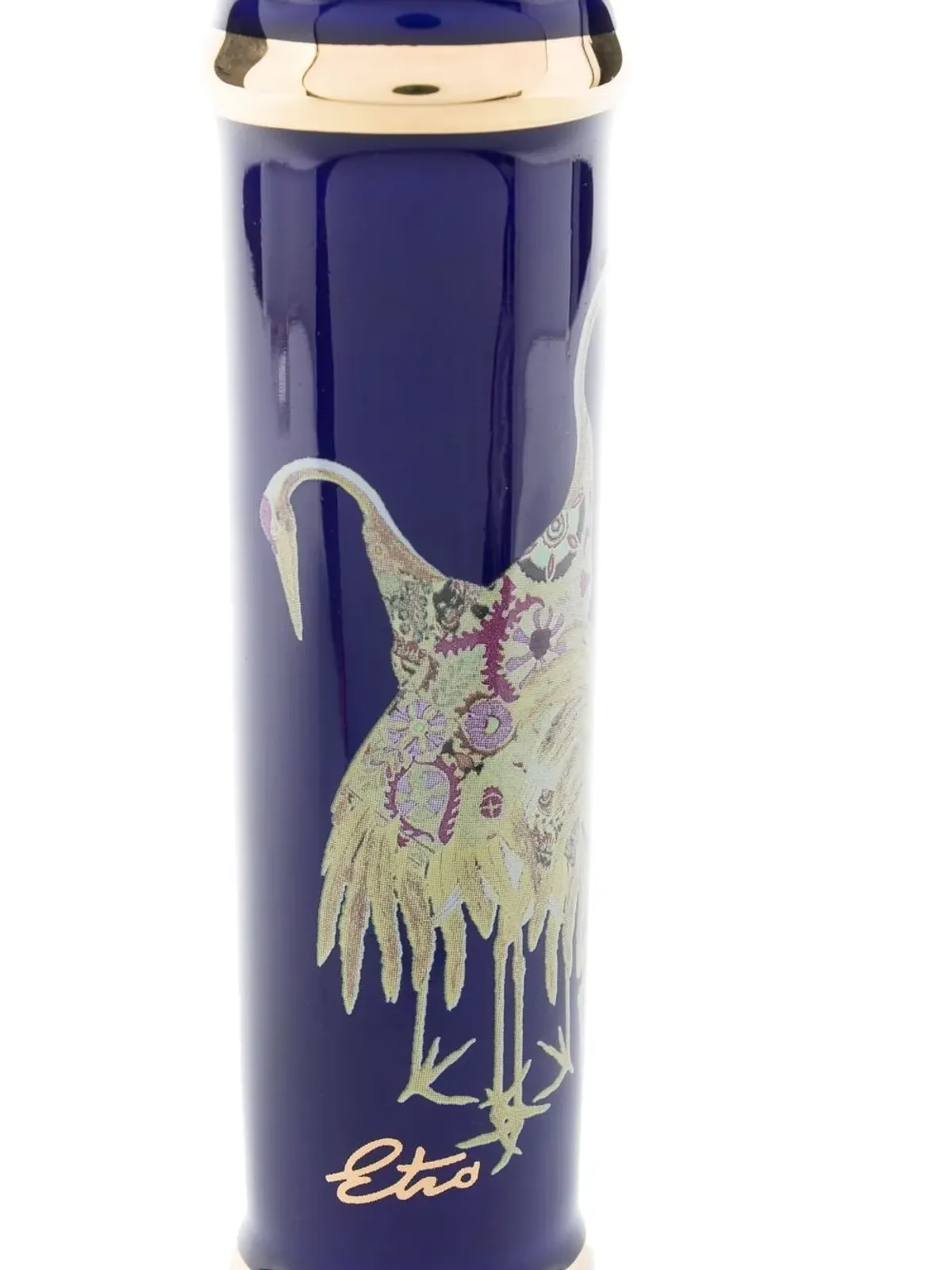 ETRO HOME 鳥柄セラミックキャンドルホルダー ブルー - 画像3