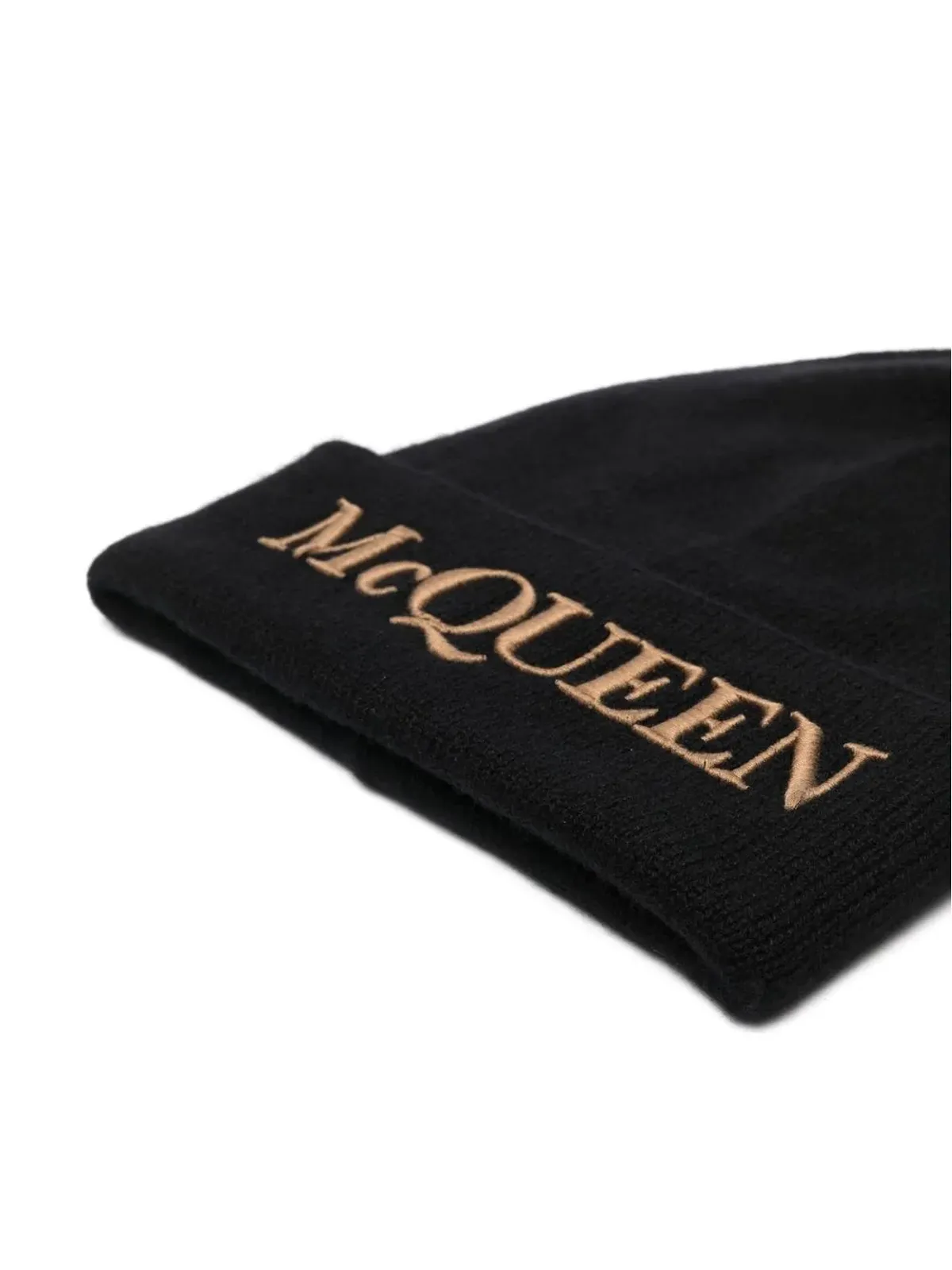 Alexander McQueen 刺繍ロゴ入りリブ編みビーニー - 画像2