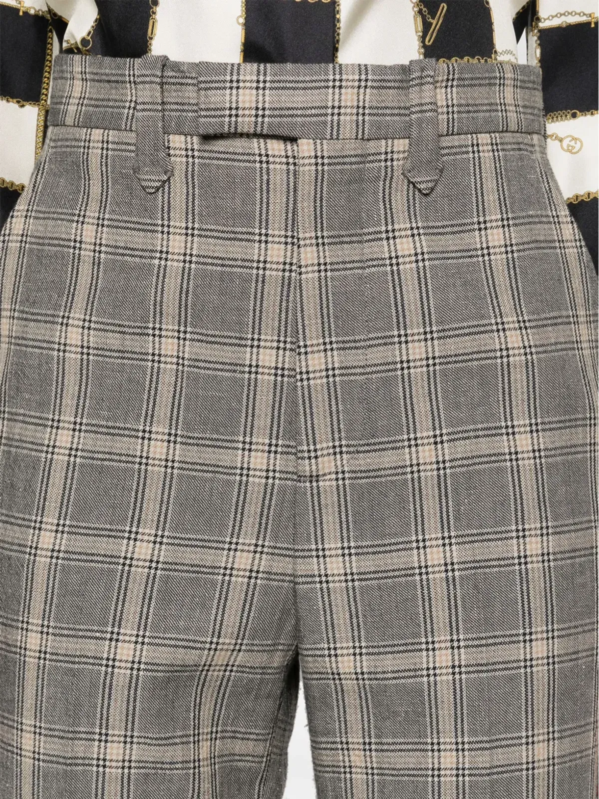 Gucci チェック柄ストレートパンツ - グレー - 画像5