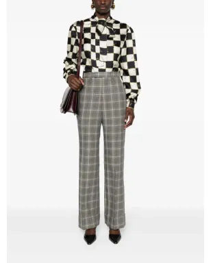 Gucci チェック柄ストレートパンツ - グレー - サムネイル2