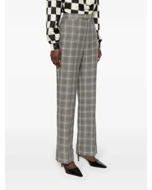 Gucci チェック柄ストレートパンツ - グレー - サムネイル3