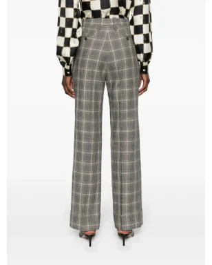 Gucci チェック柄ストレートパンツ - グレー - サムネイル4