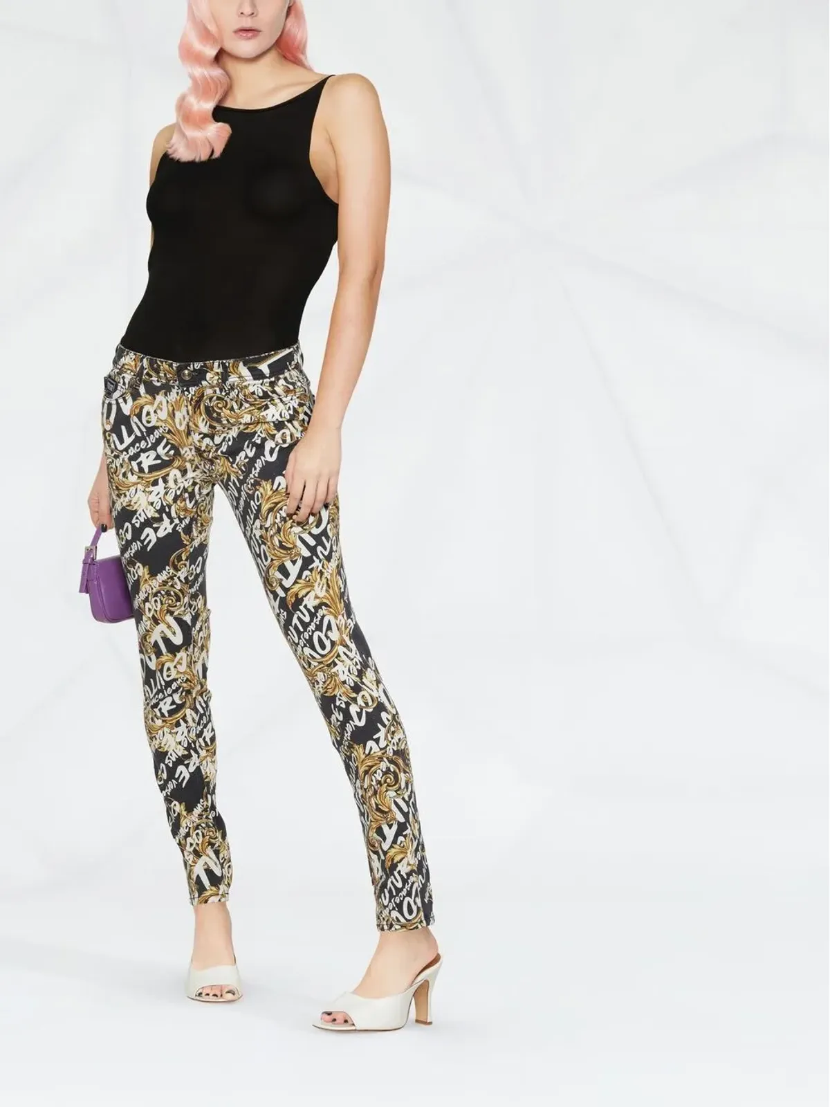 Versace Jeans Couture ロゴプリントジーンズ - 画像2