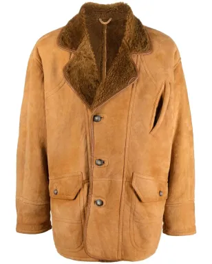 A.N.G.E.L.O. Vintage Cult 1980s shearling-lined leather jacket - Brown - サムネイル1