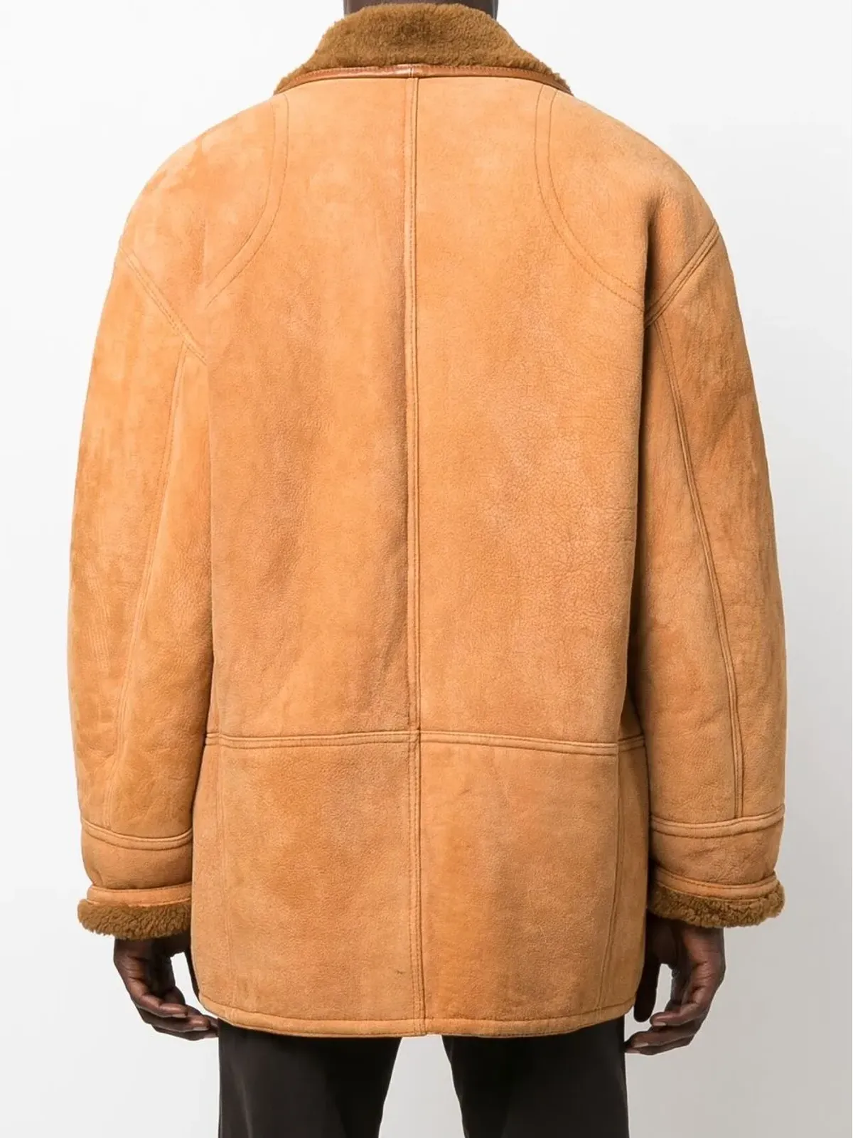 A.N.G.E.L.O. Vintage Cult 1980s shearling-lined leather jacket - Brown - 画像4