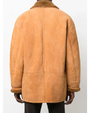 A.N.G.E.L.O. Vintage Cult 1980s shearling-lined leather jacket - Brown - サムネイル4