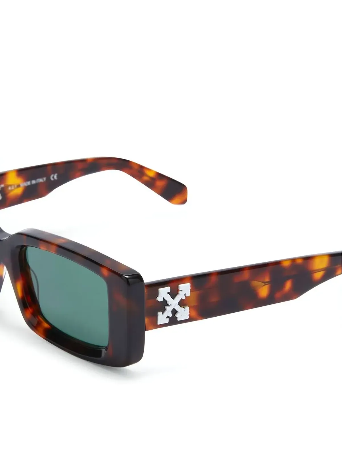 Off-White Eyewear アーサー べっ甲柄デザイン サングラス - 画像2