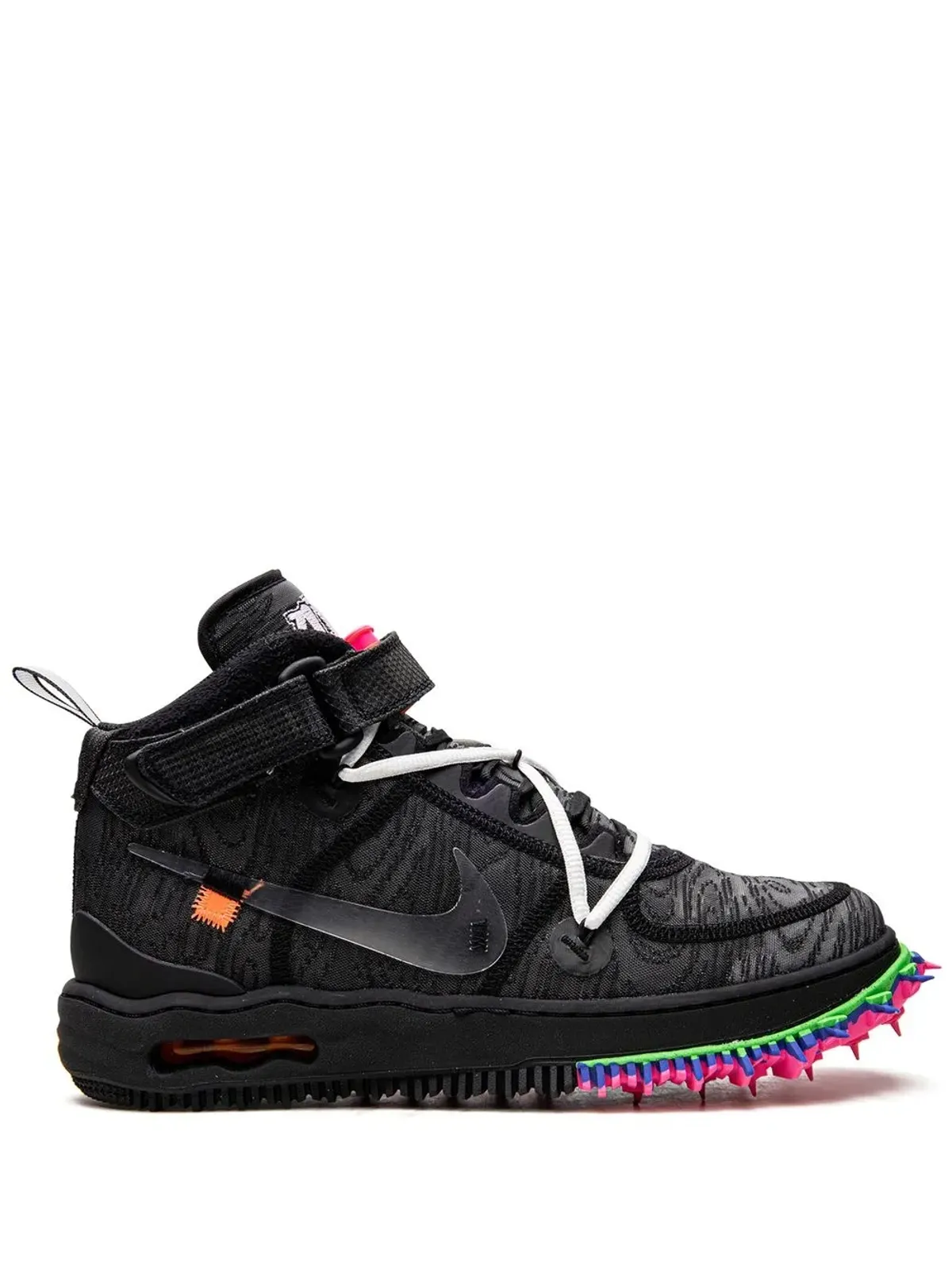 Nike X Off-White Air Force 1 Mid ブラックスニーカー - 画像1