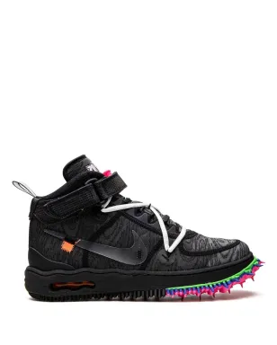 Nike X Off-White Air Force 1 Mid ブラックスニーカー - サムネイル1