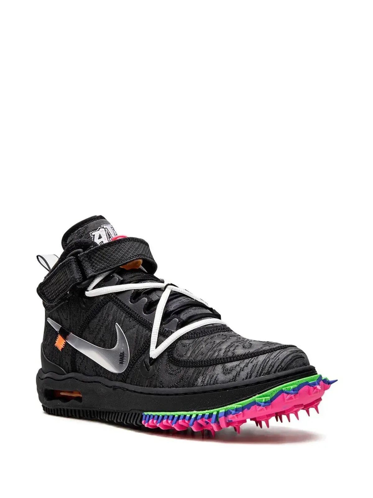 Nike X Off-White Air Force 1 Mid ブラックスニーカー - 画像2