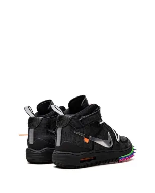 Nike X Off-White Air Force 1 Mid ブラックスニーカー - サムネイル3