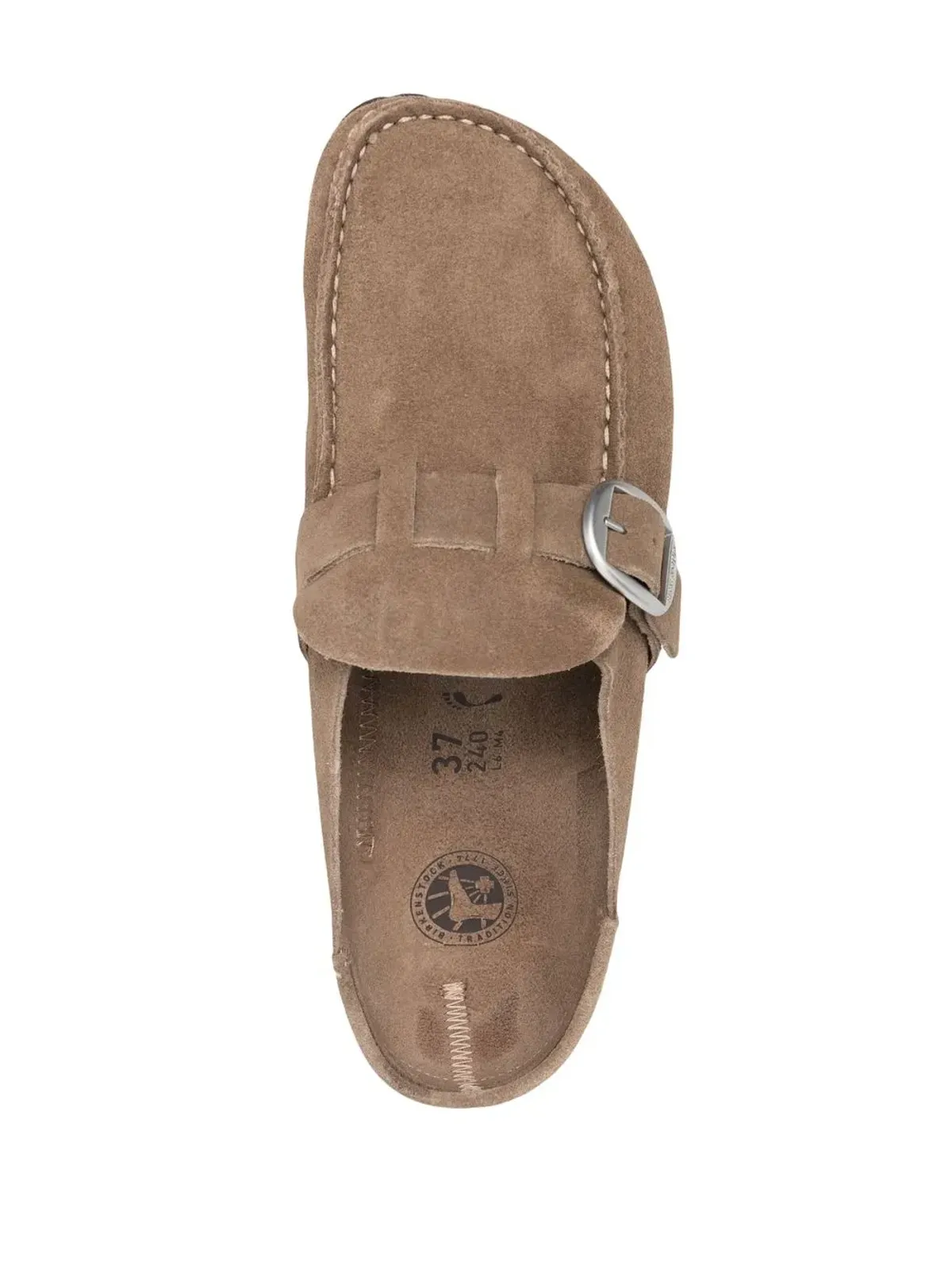 Birkenstock バックル付きスエードミュール - 画像4