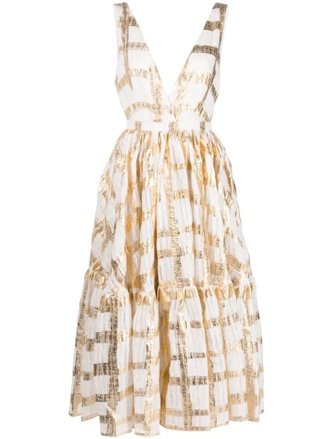 Rochas Rochas フレアミディドレスの商品画像