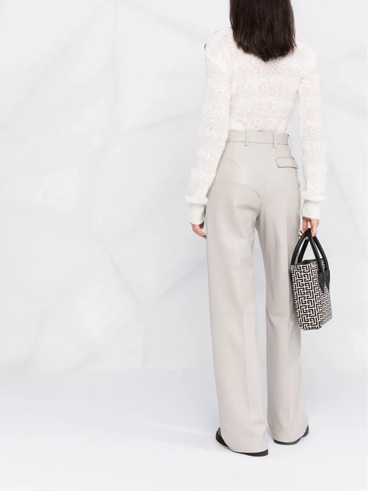 Balmain ボタン付きクルーネック ニットセーター - 画像4