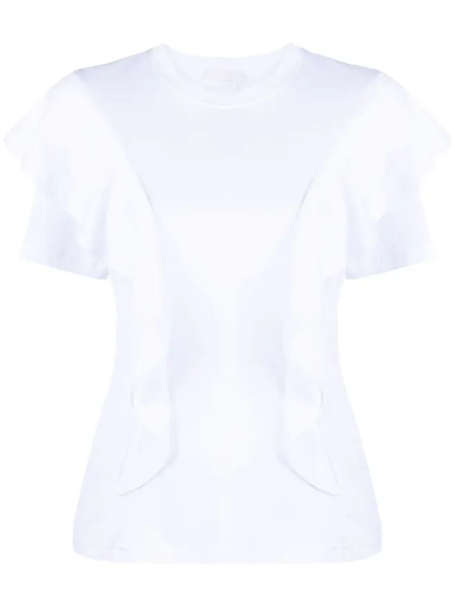 Chloe Chloé フリル付きコットンTシャツの商品画像