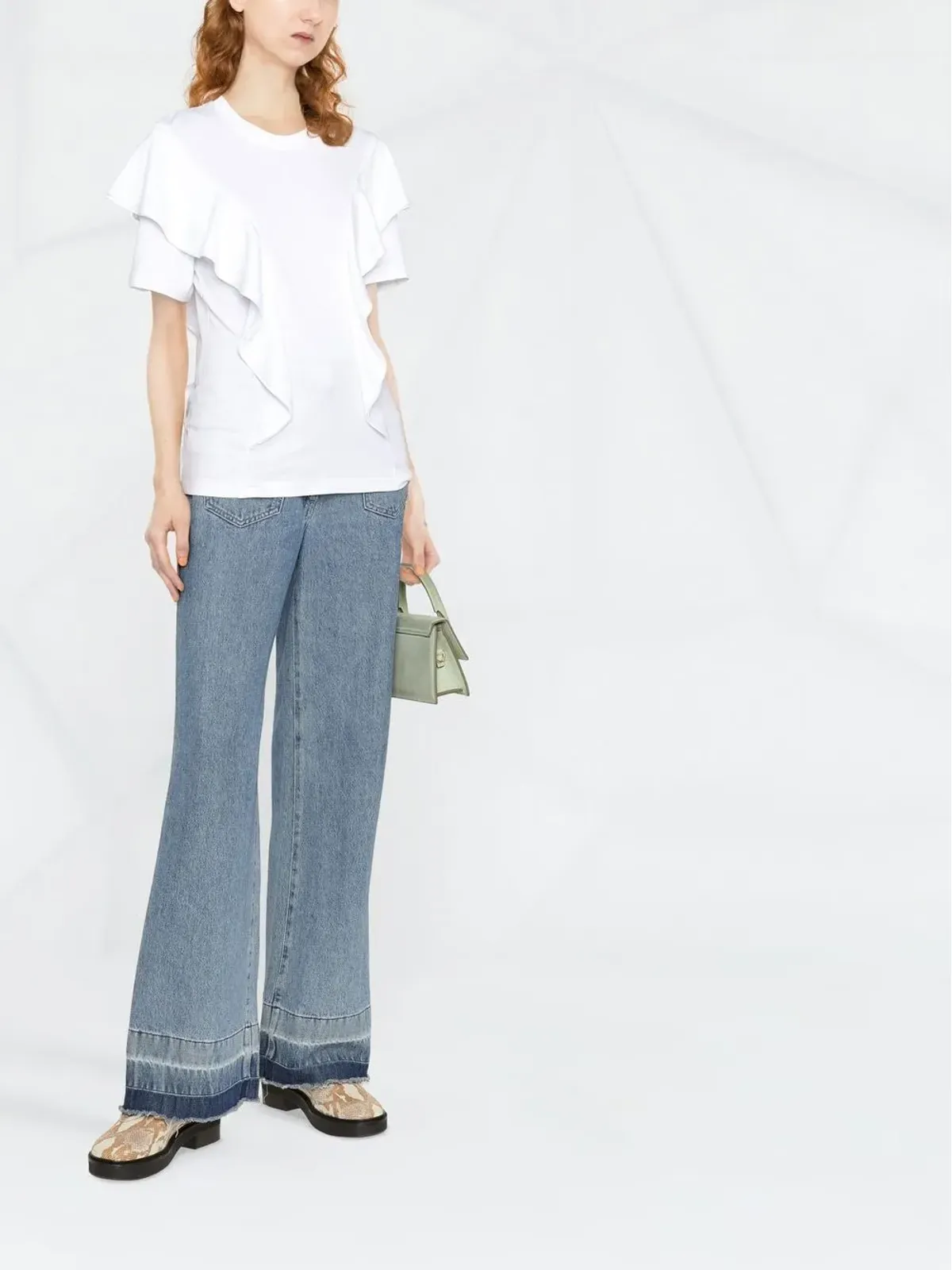 Chloé フリル付きコットンTシャツ - 画像2
