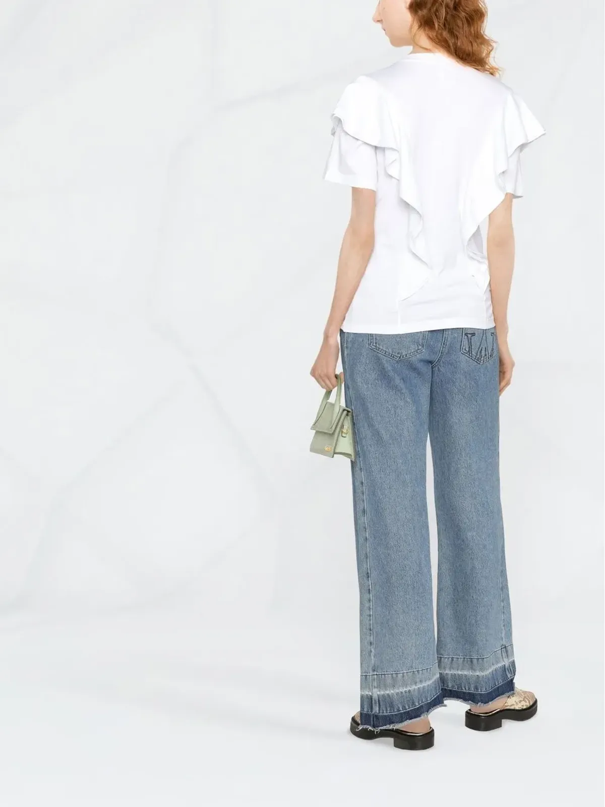 Chloé フリル付きコットンTシャツ - 画像3