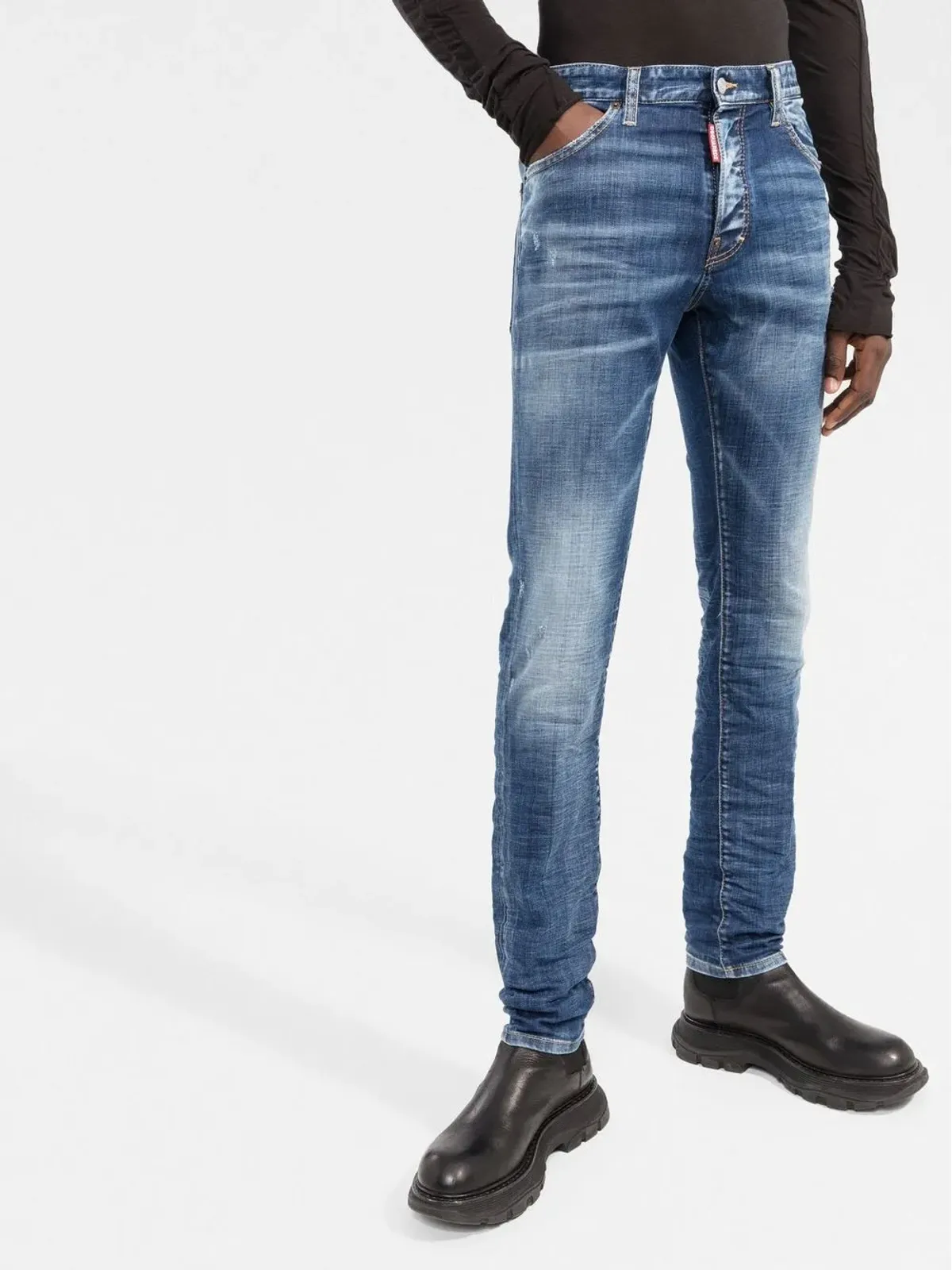 DSQUARED2 ストーンウォッシュド スキニージーンズ - 画像3