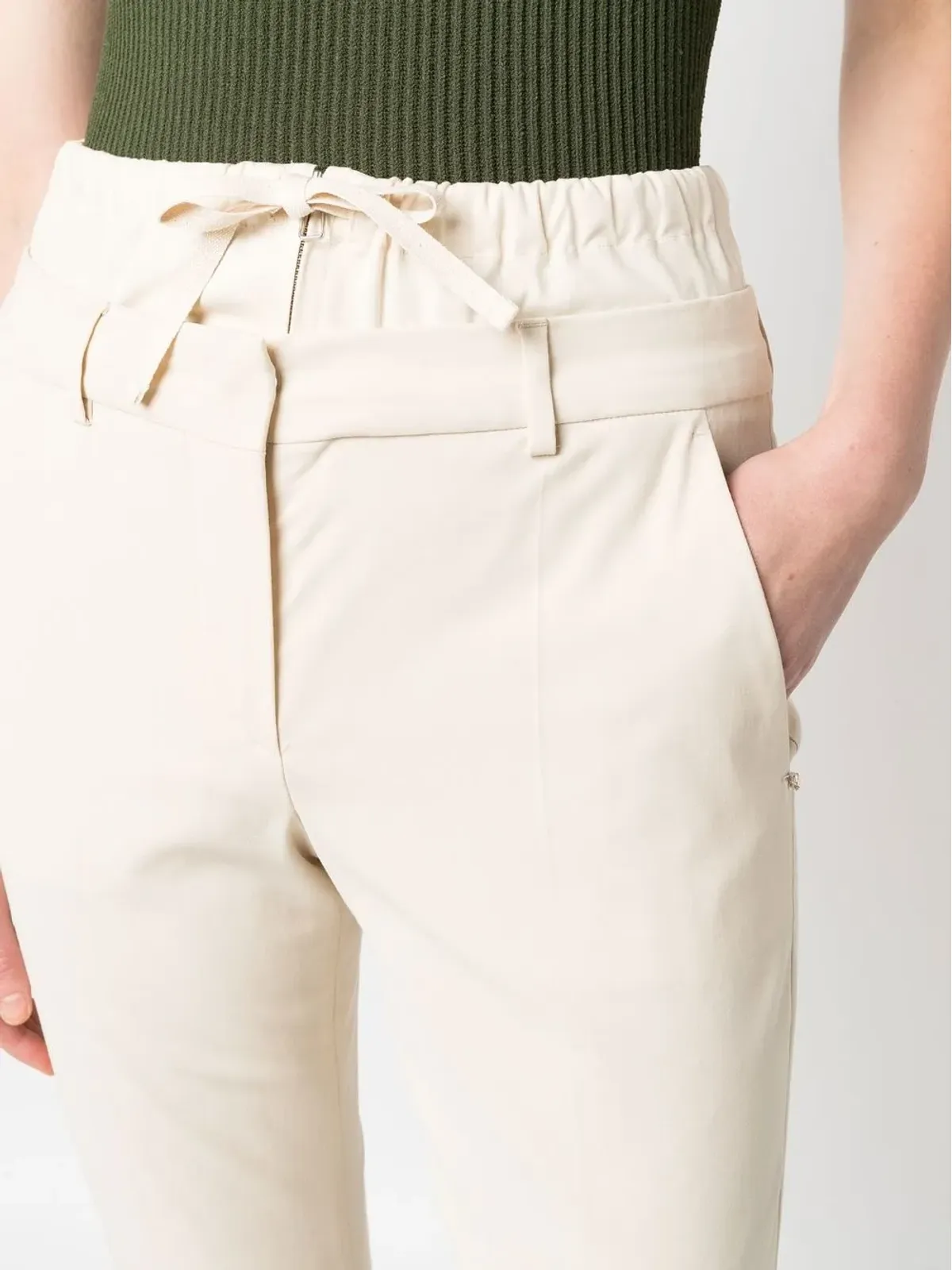 Sportmax ロングハイウェスト ドローストリングパンツ - 画像5