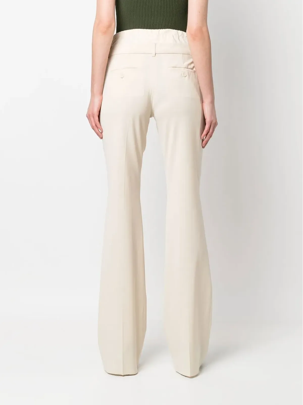 Sportmax ロングハイウェスト ドローストリングパンツ - 画像4