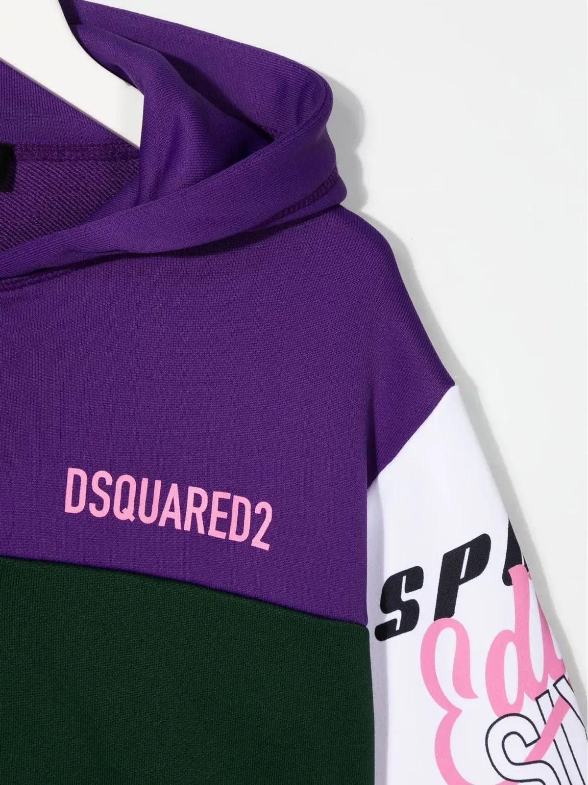 DSQUARED2 KIDS ティーン カラー・ブロック ジップアップ フーディー - Purple - 画像3