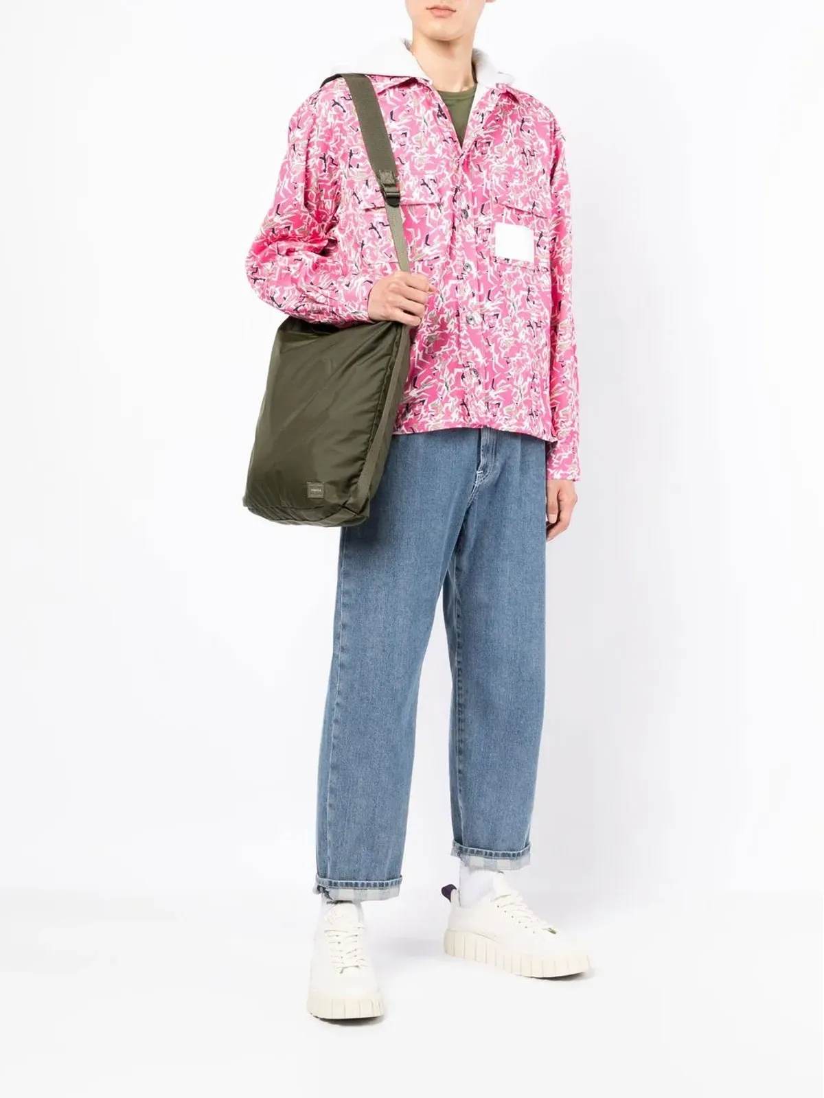 Porter-Yoshida & Co. ロゴパッチ ショルダーバッグ - グリーン - 画像2